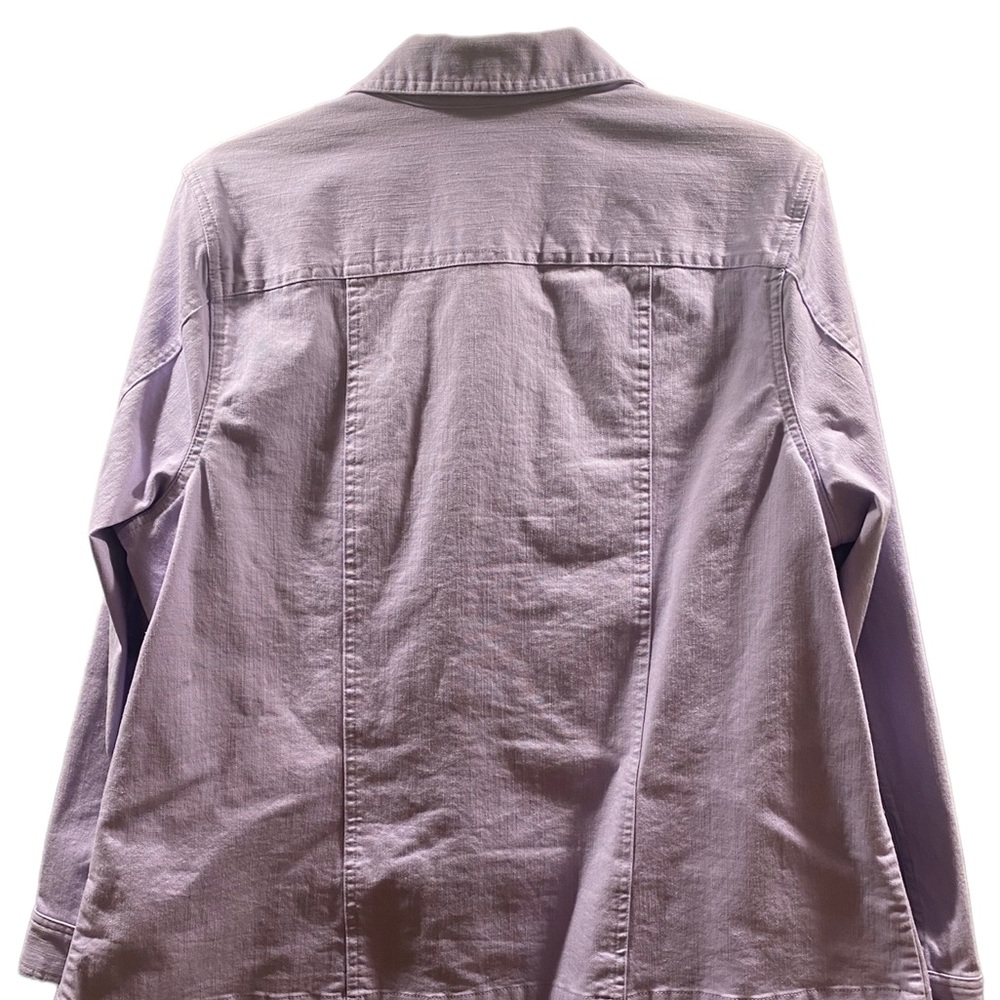Ladies Violet Size X CJ Banks long sleeve button down jacket - Picture 2 of 2